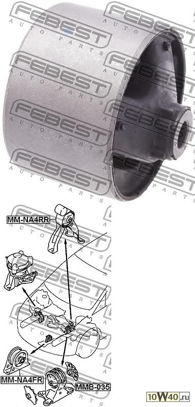 Сайлентблок левой опоры двигателя TOYOTA VISTA/VISTA ARDEO 1998.06-2003.07 MMB-035
