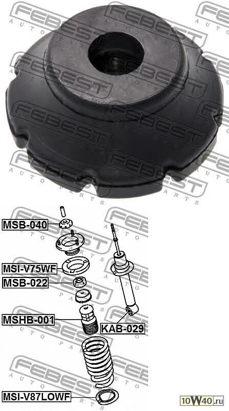 втулка переднего амортизатора (mitsubishi pajero III montero v65w / v75w 2000-2006)