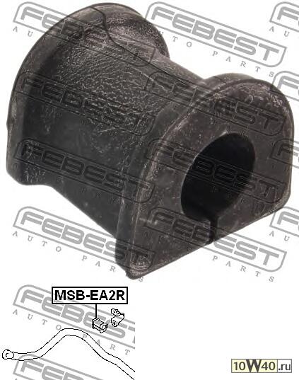 втулка заднего стабилизатора d19 (mitsubishi galant ea 1996-2003) febest