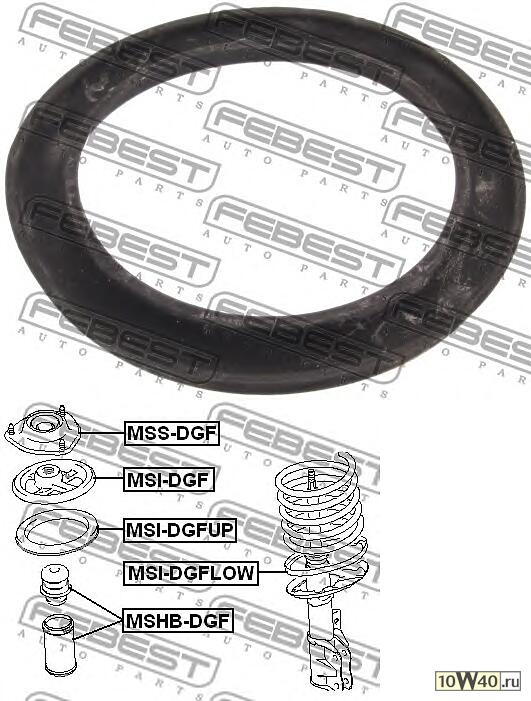 проставка пружины верхняя (mitsubishi carisma da 1995-2003) febest