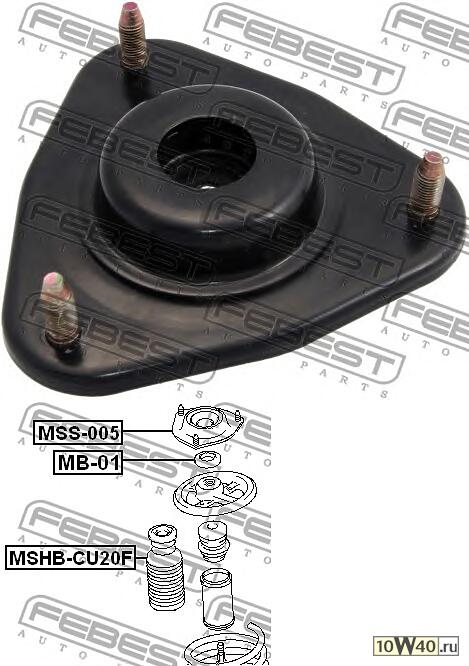 опора переднего амортизатора (mitsubishi lancer cs 2000-2009) febest
