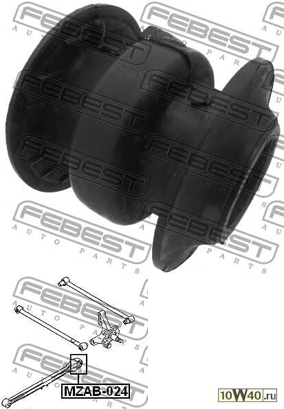 сайленблок задней продольной тяги (mazda 626 gf 1997-2002) febest