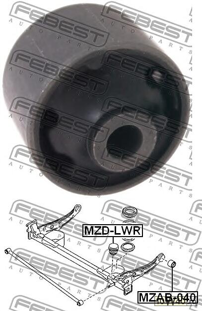 сайленблок заднего рычага (mazda mpv lw 1999-2006) febest