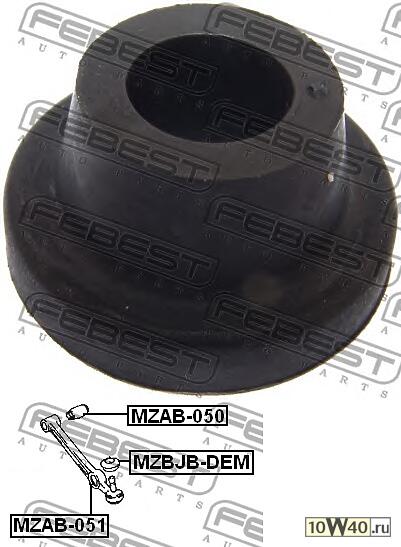 сайленблок передний нижнего рычага (mazda demio dw3 / dw5 1996-2002) febest