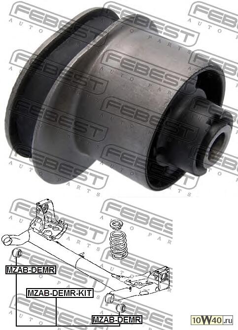 сайленблок задней балки (mazda demio dy3 / dy5 2002-2007) febest