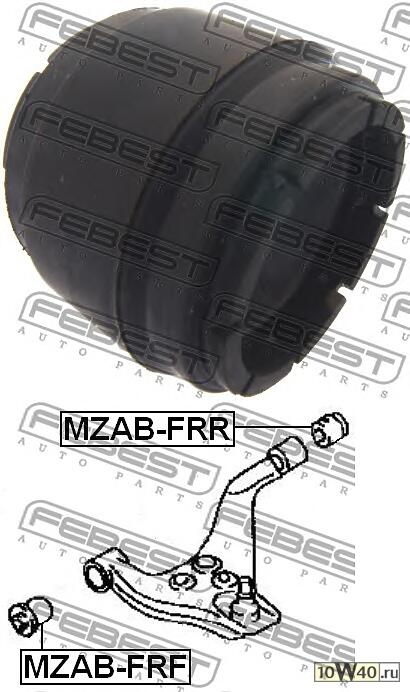 сайленблок задний переднего рычага (mazda bongo friendee sg 1995-2005) febest