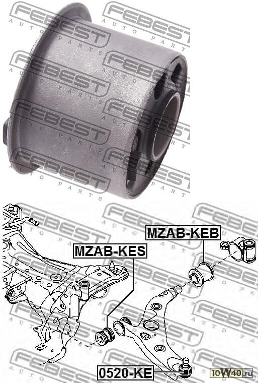 сайлентблок переднего рычага задний без кронштейна\ mazda 3 bm 13>