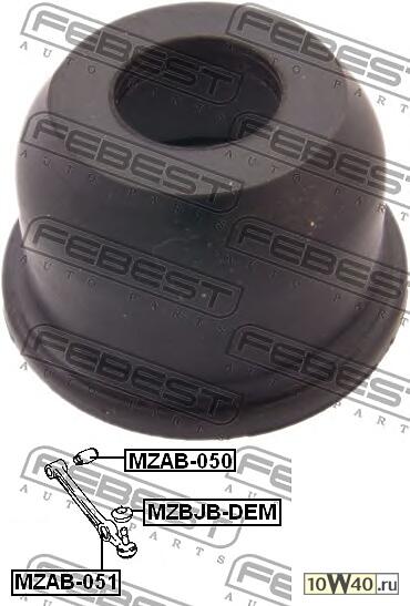 пыльник опоры шаровой нижнего рычага (mazda demio dw3 / dw5 1996-2002) febest
