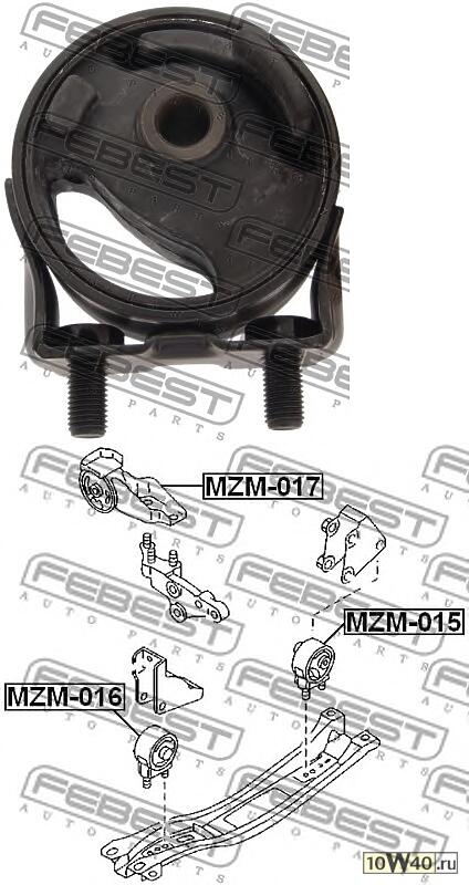 подушка двигателя передняя (mazda demio dw3 / dw5 1996-2002) febest