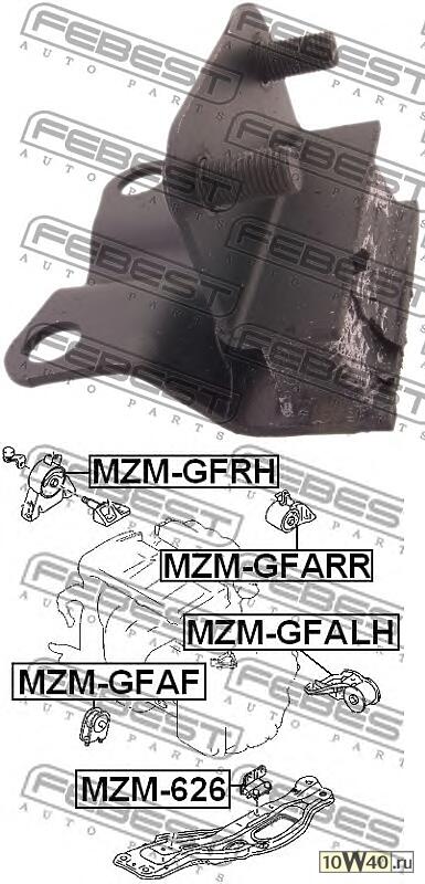 подушка двигателя (mazda 626 ge 1991-1997) febest