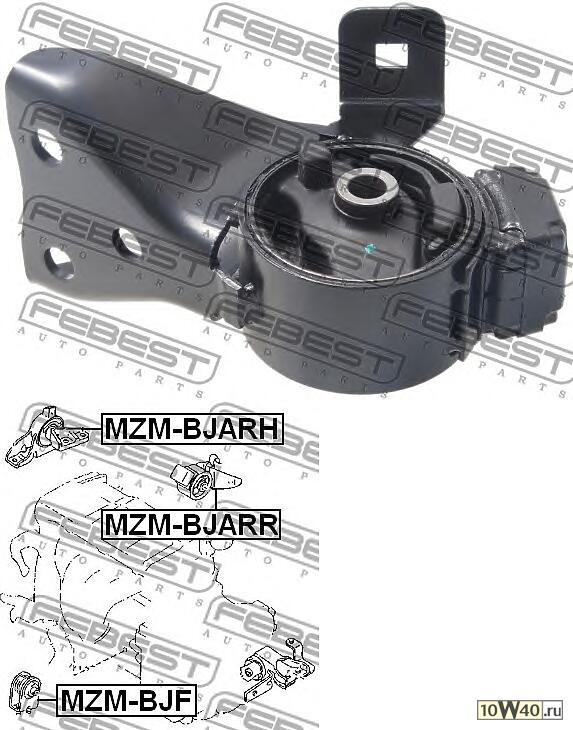 ПОДУШКА ДВИГ ЗАД AT MAZ 323 BJ 98-04