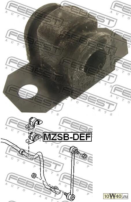 втулка переднего стабилизатора d18 mazda 2 de 2007-
