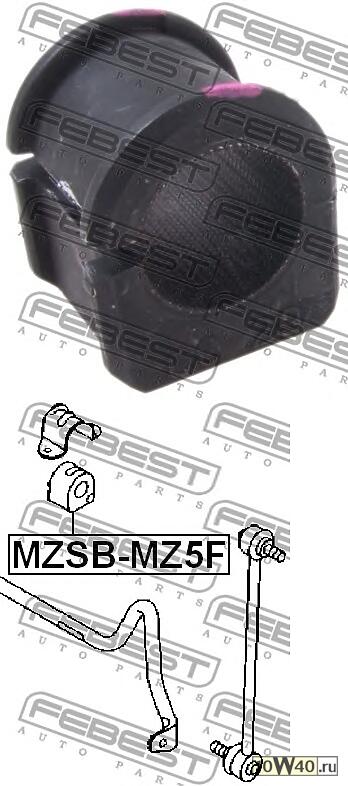 втулка переднего стабилизатора (mazda 3 bk 2003-2008) febest