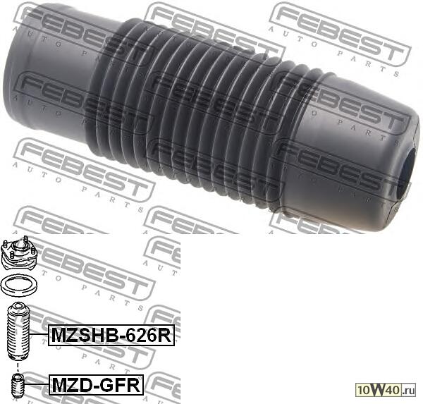пыльник заднего амортизатора (mazda 626 gf 1997-2002) febest
