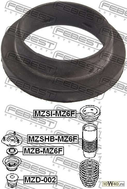 проставка пружины верхняя (mazda 6 gg 2002-2007) febest