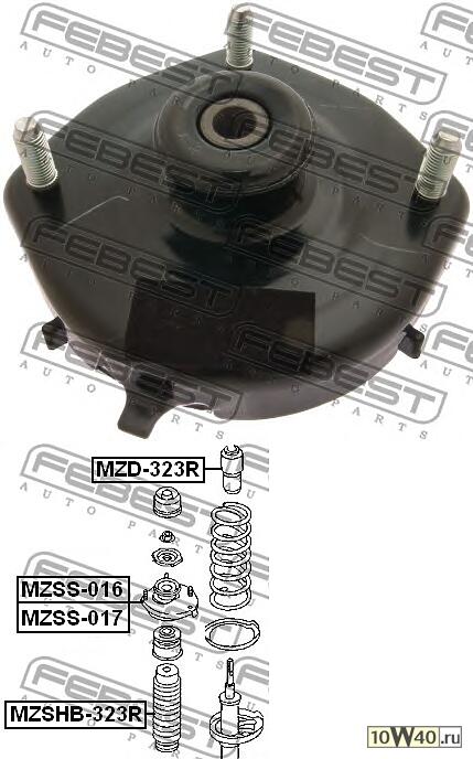 ПОДУШКА АМОРТ MAZ 323 98-04 ЗАД L