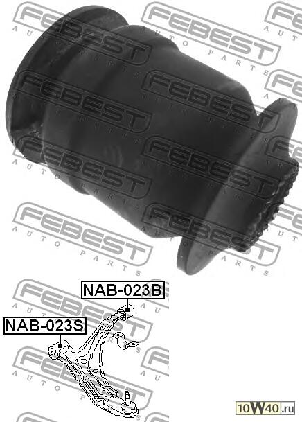 сайленблок передний переднего рычага (nissan micra march k11 1992-2002) febest