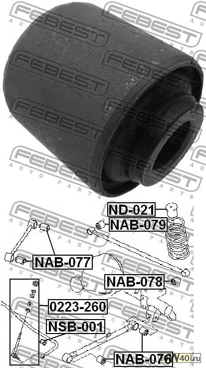 САЙЛЕНТБЛОК ЗАД ПОПЕРЕЧ РЫЧ NIS TERRANO III PATHFINDER R50 95-03