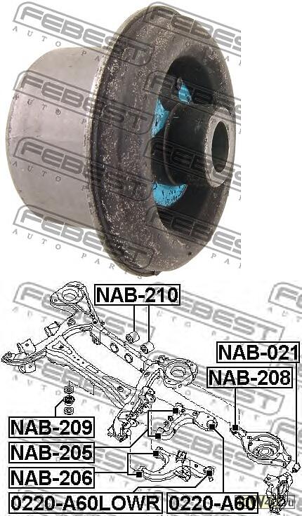 сайлентблок заднего дифференциала\ nissan parthfinder 05-14