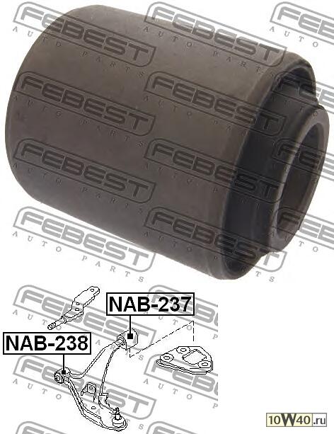 сайленблок передний переднего рычага (nissan r-nessa n30 1997-2001) febest