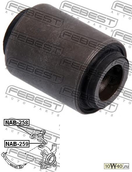 сайленблок поворотного кулака (nissan primera p12 2001-2007) febest