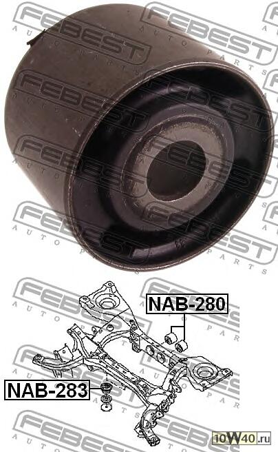 сайленблок заднего дифференциала (nissan pathfinder r51m 2005-) febest