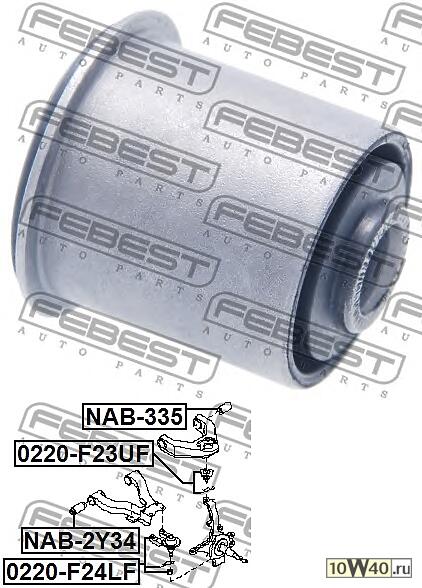 сайлентблок переднего рычага nissan cabstar f24m 2006.09- [el]