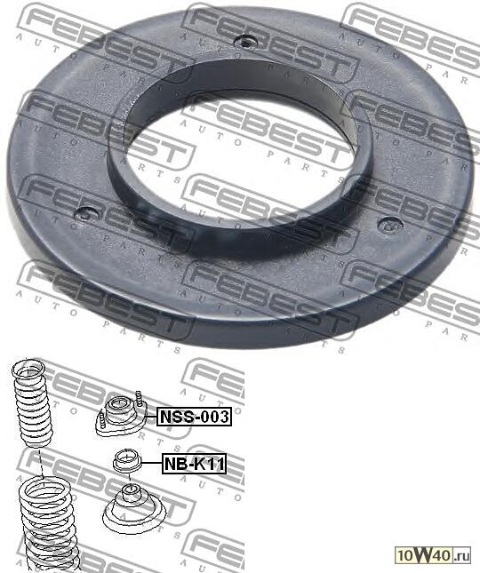 подшипник опоры переднего амортизатора (nissan micra march k11 1992-2002) febest