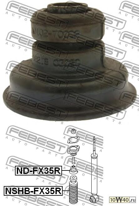 отбойник заднего амортизатора (infiniti fx45 / 35 (s50) 2002-2008) febest