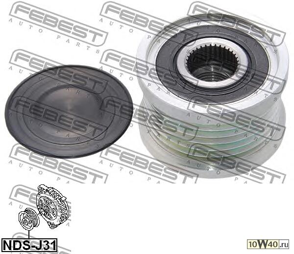 Шкив генератора (nissan primera p12 2001-2007)