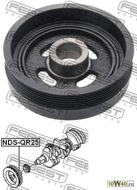 Шкив коленвала qr25de NISSAN X-TRAIL T31 2007-