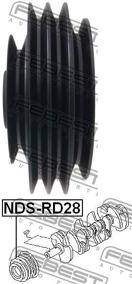 шкив коленвала rd28 (nissan patrol safari y61 1997-2006) febest