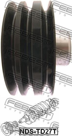 шкив коленвала td25 / td27 / qd32