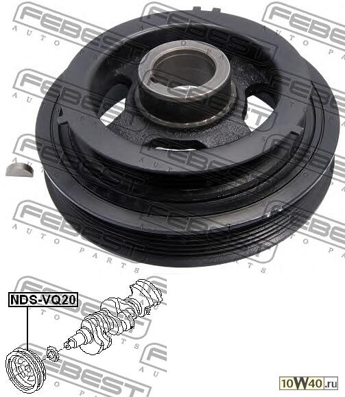 шкив коленвала vq20de / vq30de (nissan maxima / cefiro a33 1998-2006) febest