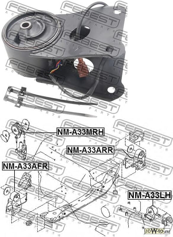 Опора двигателя передняя гидравлическая MT NISSAN MAXIMA CA33 2000.01-2006.01 [EL]