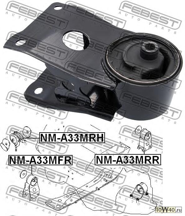 подушка двигателя передняя mt (nissan maxima / cefiro a32 1994-2000) febest