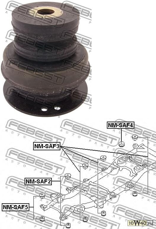подушка рамы\ nissan patrol / safari 87-97