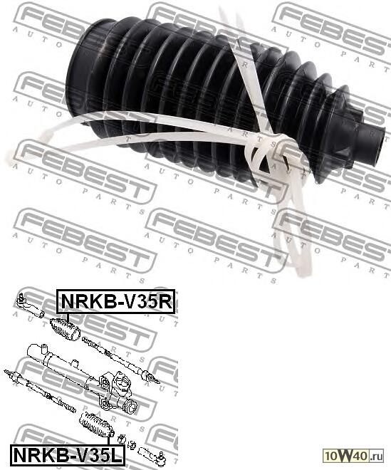 пыльник рулевой рейки левый (nissan teana j31 2003-2008) febest