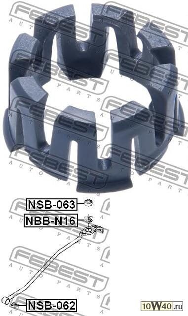 втулка кулисы кпп nissan almera uk make n16e 2000.02-2006.11 [el]