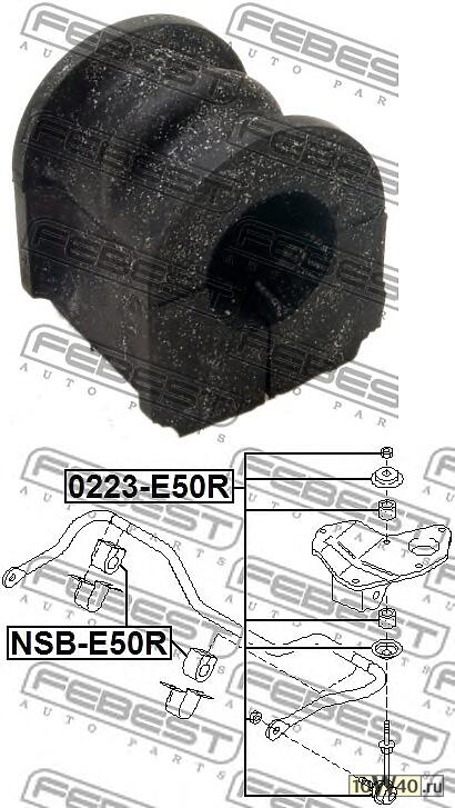 Код оригинала: 54613VE023, <BR>Втулка заднего стабилизатора d23 (nissan elgrand e50 1997-2002)