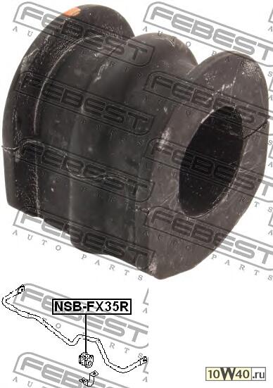 втулка заднего стабилизатора d24 (infiniti fx45 / 35 (s50) 2002-2008) febest