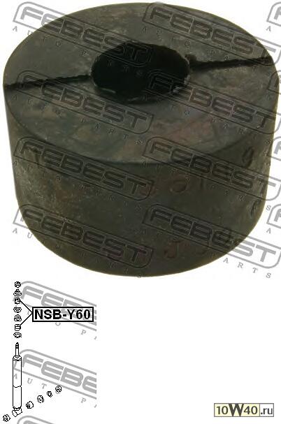 втулка заднего амортизатора (nissan patrol safari y61 1997-2006) febest