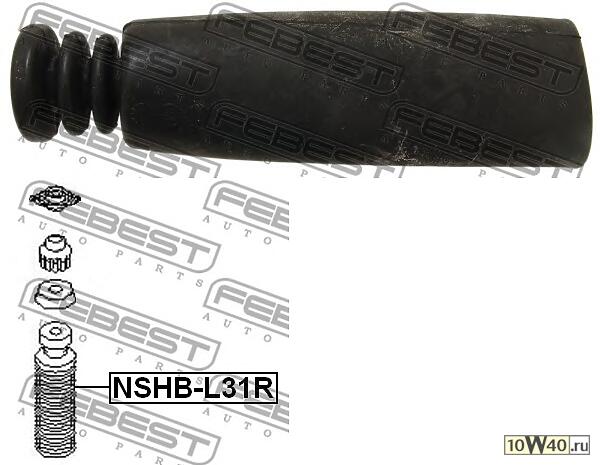 пыльник заднего амортизатора (nissan altima l31 2001-2006) febest