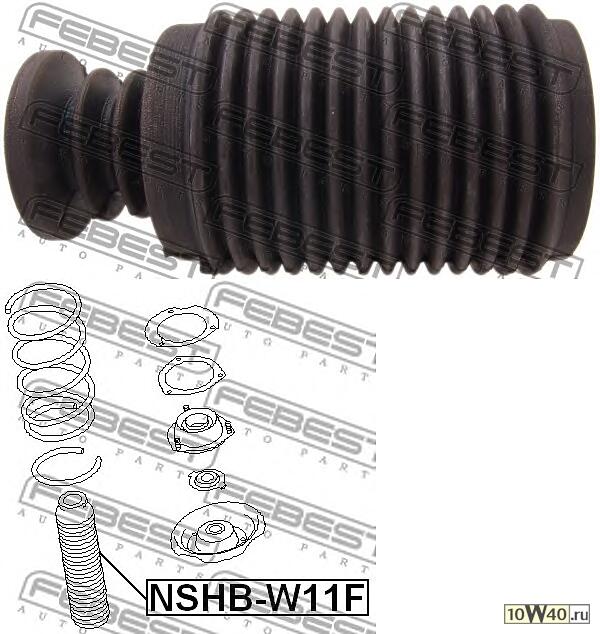 пыльник переднего амортизатора (nissan avenir w11 1998-2005) febest