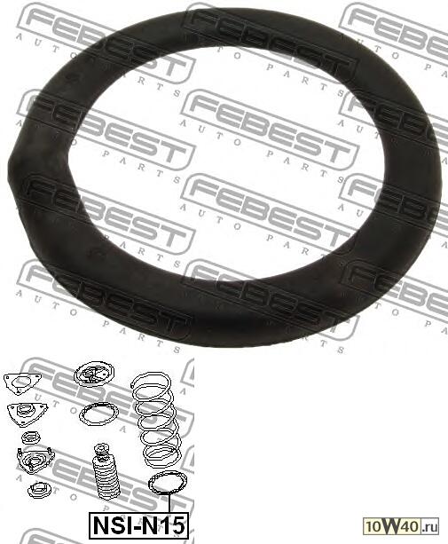 проставка пружины нижняя (nissan sunny b15 / almera n16 2000-2005) febest