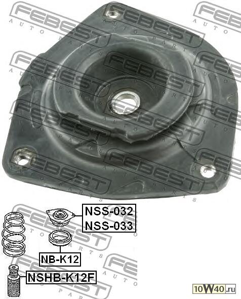 опора переднего амортизатора левая (nissan tIIda c11 2005-) febest