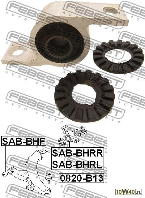 сайленблок задний переднего правого рычага (subaru impreza g11 2000-2007) febest