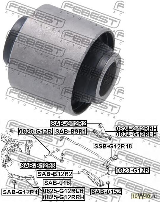 сайленблок заднего продольного рычага subaru impreza g12 2007-