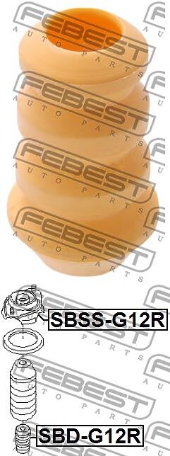 отбойник заднего амортизатора (subaru impreza g12 2007-) febest