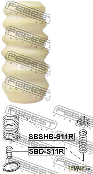 отбойник заднего амортизатора (subaru impreza g11 2000-2007) febest